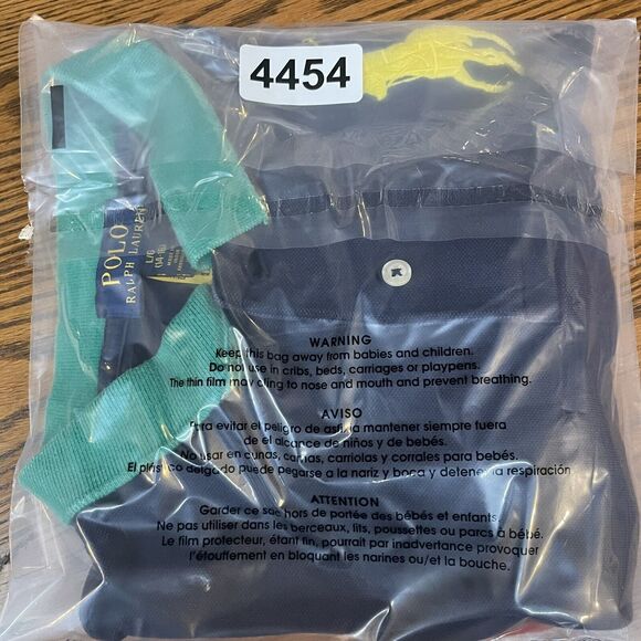 Polo Ralph Lauren Shirt Boys Large 14/16 Blue Yellow Big Pony Rugby Heritage - Picture 10 of 10